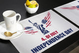 Date of Independence Day Statue of Liberty Personalized Table Placemats - LeobonZone