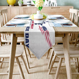 Date of Independence Day Statue of Liberty Sharp Angle Table Runner Place Mats - LeobonZone