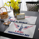 Date of Independence Day Statue of Liberty Table Flag And Table Mat Suit - LeobonZone
