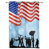 Independence day victory cheers soldiers window curtains - LeobonZone
