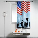 Independence day victory cheers soldiers window curtains - LeobonZone