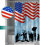 Independence day victory cheers soldiers Shower Curtain - LeobonZone
