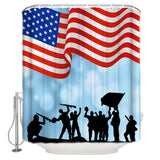 Independence day victory cheers soldiers Shower Curtain - LeobonZone