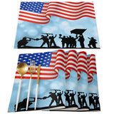 Independence day victory cheers soldiers Personalized Table Placemats - LeobonZone