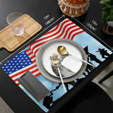 Independence day victory cheers soldiers Personalized Table Placemats - LeobonZone