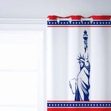Pentagram goddess of Liberty window curtains - LeobonZone
