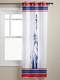 Pentagram goddess of Liberty window curtains - LeobonZone