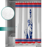 Pentagram goddess of Liberty Shower Curtain - LeobonZone