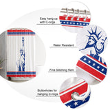 Pentagram goddess of Liberty Shower Curtain - LeobonZone