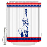 Pentagram goddess of Liberty Shower Curtain - LeobonZone