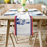 Pentagram goddess of Liberty Table Runner Place Mats - LeobonZone