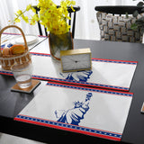Pentagram goddess of Liberty Table Flag And Table Mat Suit - LeobonZone