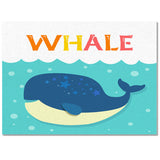 Cartoon blue whale Right Angle Felt Rugs - LeobonZone