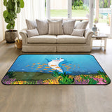 Ocean cartoon fish Sponge Rillet Rubber Rugs - LeobonZone