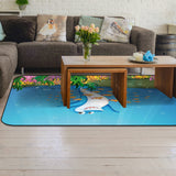 Ocean cartoon fish Sponge Rillet Rubber Rugs - LeobonZone