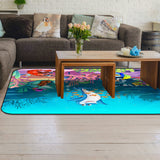 Ocean Cartoon Concert Sponge Rillet Rubber Rugs - LeobonZone