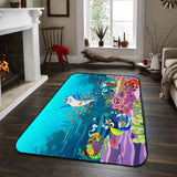 Ocean Cartoon Concert Sponge Rillet Rubber Rugs - LeobonZone