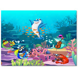 Ocean Cartoon Concert Right Angle Felt Rugs - LeobonZone