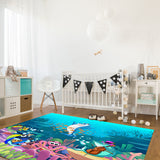 Ocean Cartoon Concert Right Angle Felt Rugs - LeobonZone