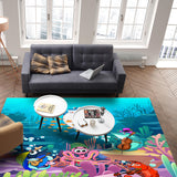 Ocean Cartoon Concert Right Angle Felt Rugs - LeobonZone