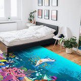 Ocean Cartoon Concert Right Angle Felt Rugs - LeobonZone