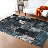 Ceramic tile marble texture Right Angle Felt Rugs - LeobonZone