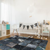 Ceramic tile marble texture Right Angle Felt Rugs - LeobonZone