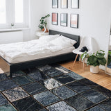 Ceramic tile marble texture Right Angle Felt Rugs - LeobonZone