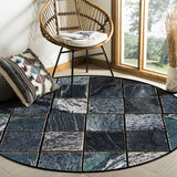Ceramic tile marble texture Circular Felt Rugs - LeobonZone