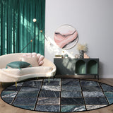 Ceramic tile marble texture Circular Felt Rugs - LeobonZone