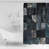 Ceramic tile marble texture Waterproof Durable Shower Curtain - LeobonZone
