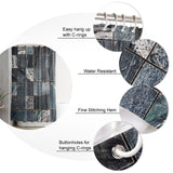Ceramic tile marble texture Waterproof Durable Shower Curtain - LeobonZone