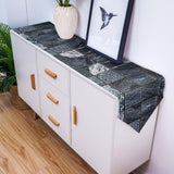 Ceramic tile marble texture Table Runner Place Mats Sharp Angle - LeobonZone