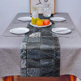 Ceramic tile marble texture Table Runner Place Mats - LeobonZone