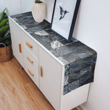 Ceramic tile marble texture Table Runner Place Mats - LeobonZone