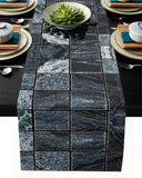 Ceramic tile marble texture Table Runner Place Mats - LeobonZone