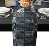 Ceramic tile marble texture Table Flag And Table Mat Suit - LeobonZone