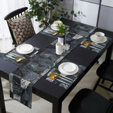 Ceramic tile marble texture Table Flag And Table Mat Suit - LeobonZone