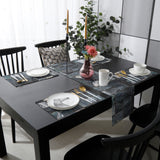 Ceramic tile marble texture Table Flag And Table Mat Suit - LeobonZone