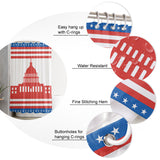Independence day red building stars Shower Curtain - LeobonZone