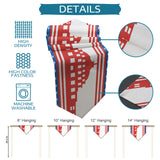 Independence day red building stars Sharp Angle Table Runner Place Mats - LeobonZone