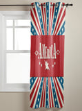 American Independence Day striped stars window curtains - LeobonZone