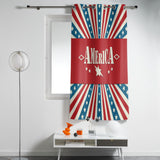 American Independence Day striped stars window curtains - LeobonZone