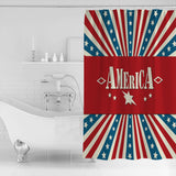 American Independence Day striped stars Shower Curtain - LeobonZone