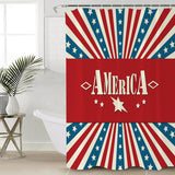 American Independence Day striped stars Shower Curtain - LeobonZone