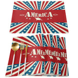 American Independence Day striped stars Personalized Table Placemats - LeobonZone