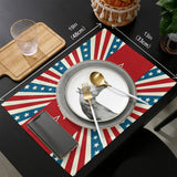 American Independence Day striped stars Personalized Table Placemats - LeobonZone