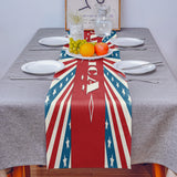 American Independence Day striped stars Table Runner Place Mats - LeobonZone