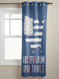 Independence Day American alphabet map flag window curtains - LeobonZone