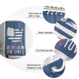 Independence Day American alphabet map flag Shower Curtain - LeobonZone